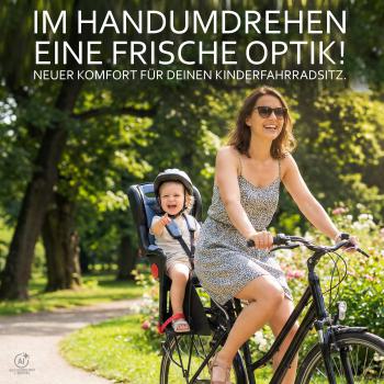 Preview: BAMBINIWELT Ersatzbezug, Sitzkissen, Bezug für Fahrradsitz, Modell Römer Jockey (Mod. 4) MELIERT
